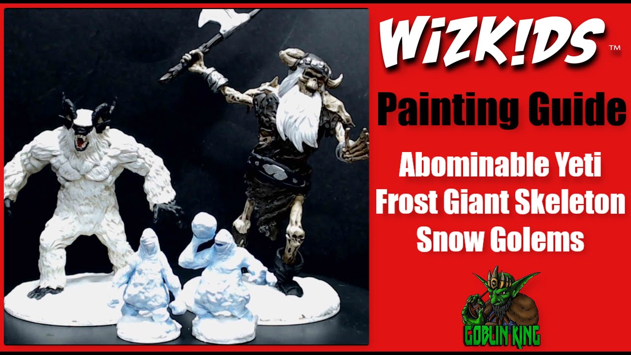 Wizkids Games, Creatures of the Frost, Painting Guide, Yeti, Golems, Giant, D&D