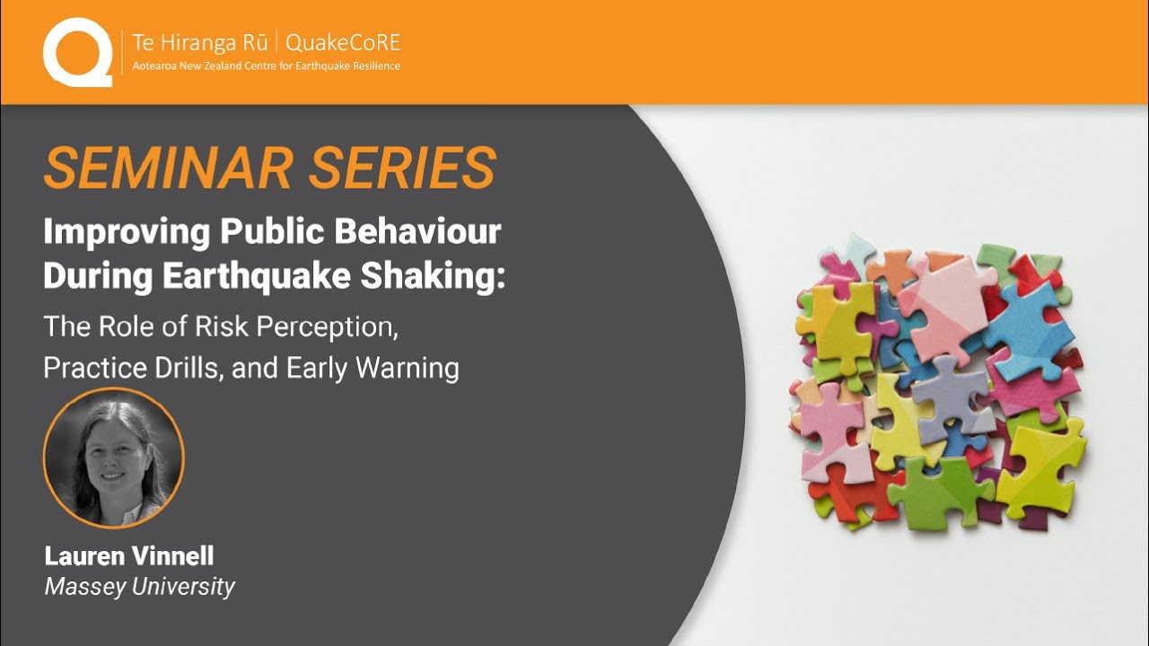 QuakeCoRE Seminar: Improving Public Behaviour During Earthquake Shaking (2025)