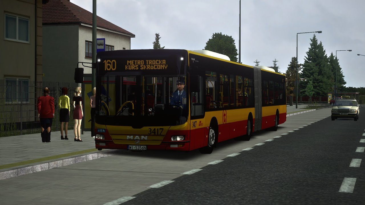 OMSI 2 Warszawa Wschód: 160 ➡️ Metro Trocka (kurs skrócony)