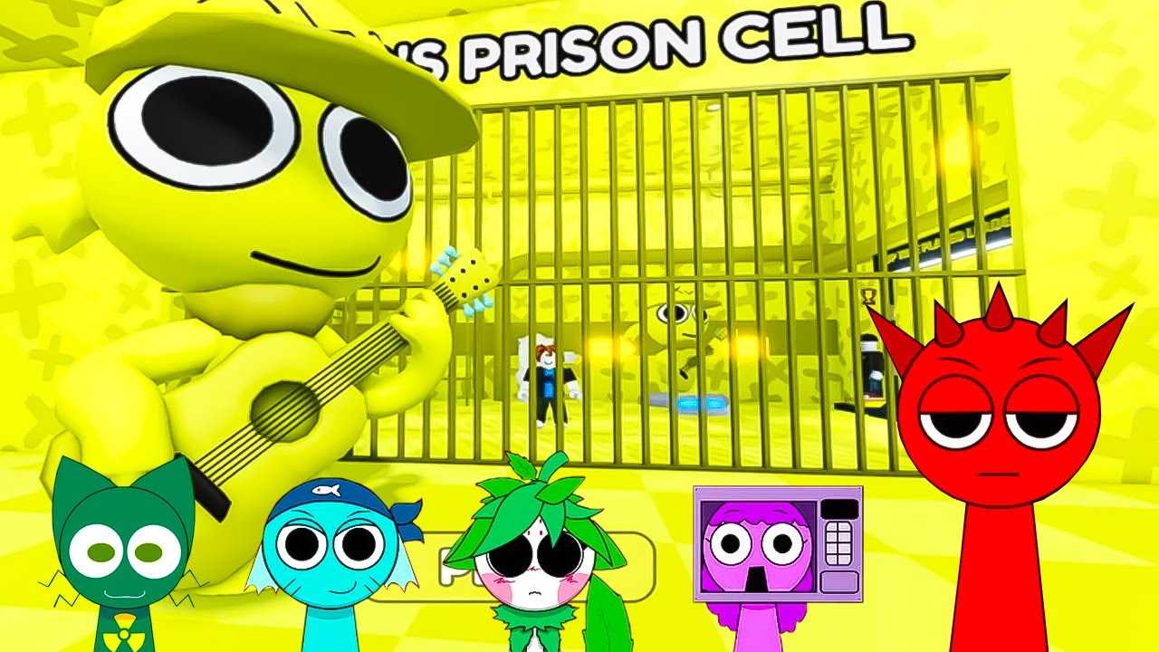 Sprunki Plays Raddy Sprunki Mard Prison Run! Obby in Roblox