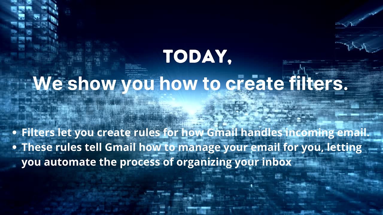How to create filters on your Gmail account