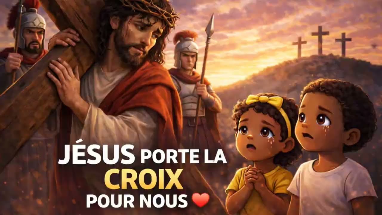 🙏 Jésus porte la croix pour nous ❤️ | Le chemin de croix expliqué aux enfants