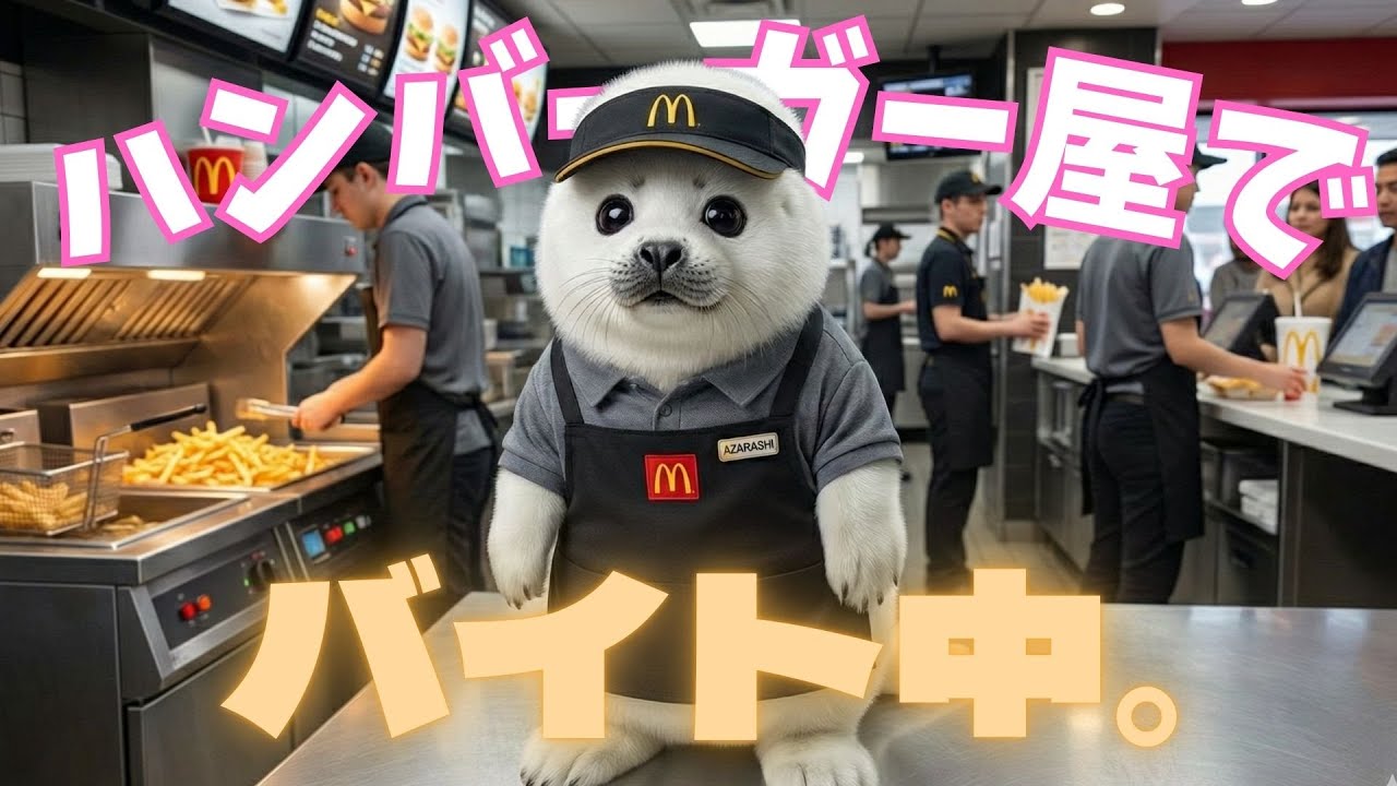 【AIあざらし】ハンバーガー屋でアルバイトはじめてみた
