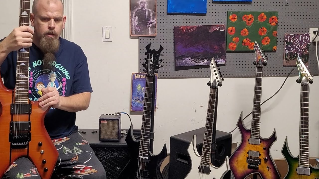 My B.C.Rich Warlock Collection. 5 great guitars.