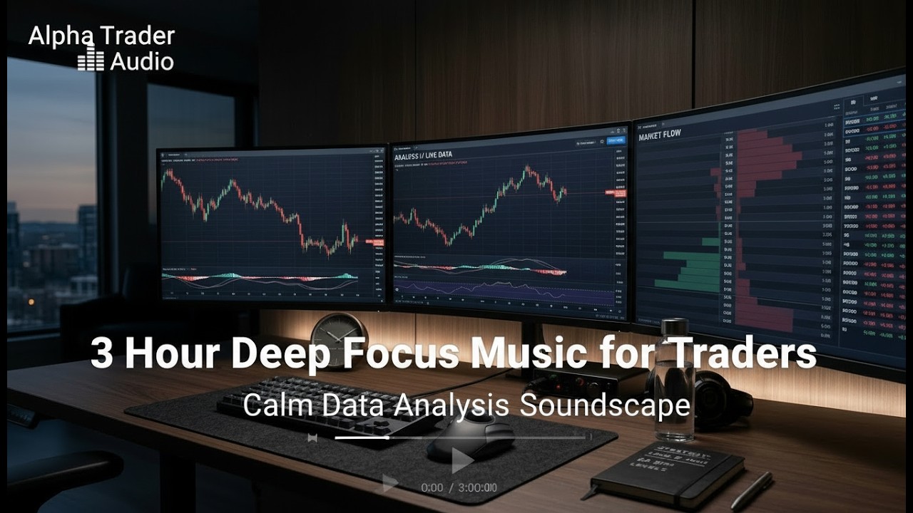 3 Hour Deep Focus Music for Traders | Calm Data Analysis Soundscape