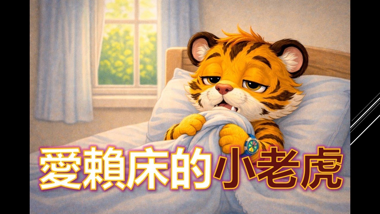 🐯《愛賴床的小老虎》孩子總是叫不醒？用故事陪他學會為自己負責｜兒童睡前故事｜親子共讀🐯