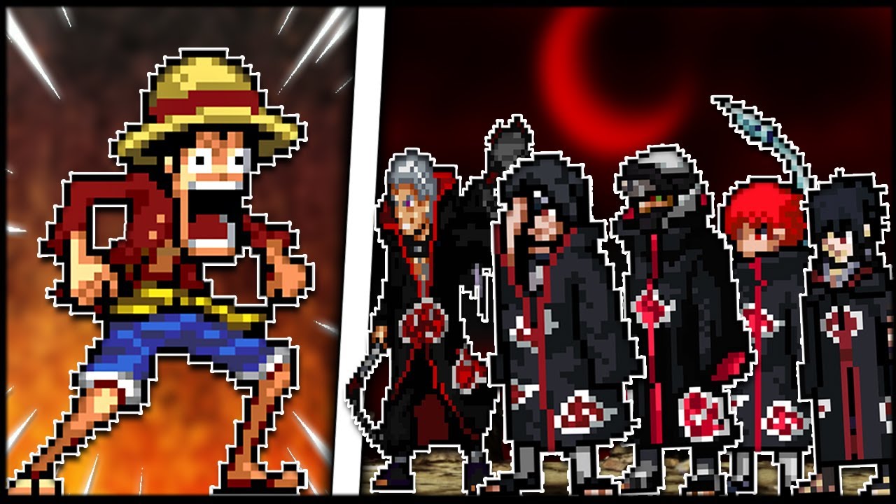 LUFFY VS MEMBROS DA AKATSUKI NO MUGEN! FICOU TOP AS LUTAS.