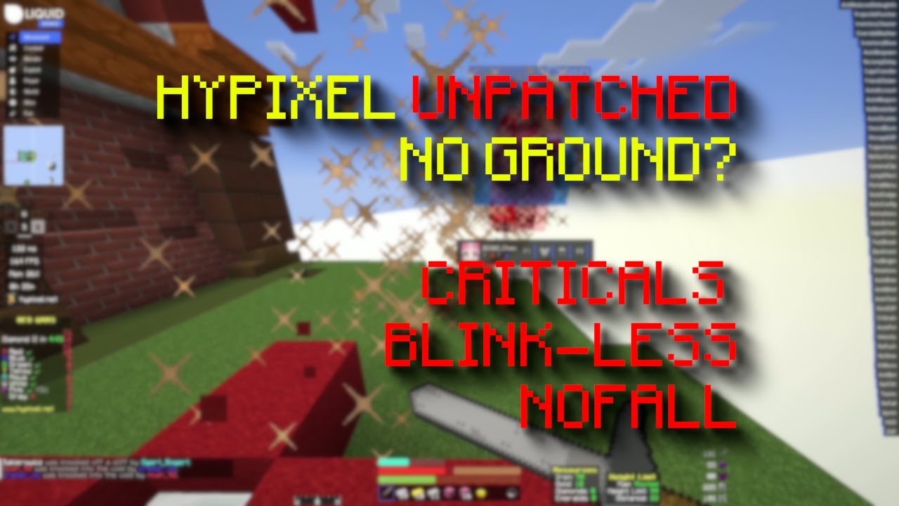 HYPIXEL UNPATCHED NO GROUND? (CRITICALS, NOFALL) f.@CheatingRebelMC  - Lunar Client w/ #liquidbounce