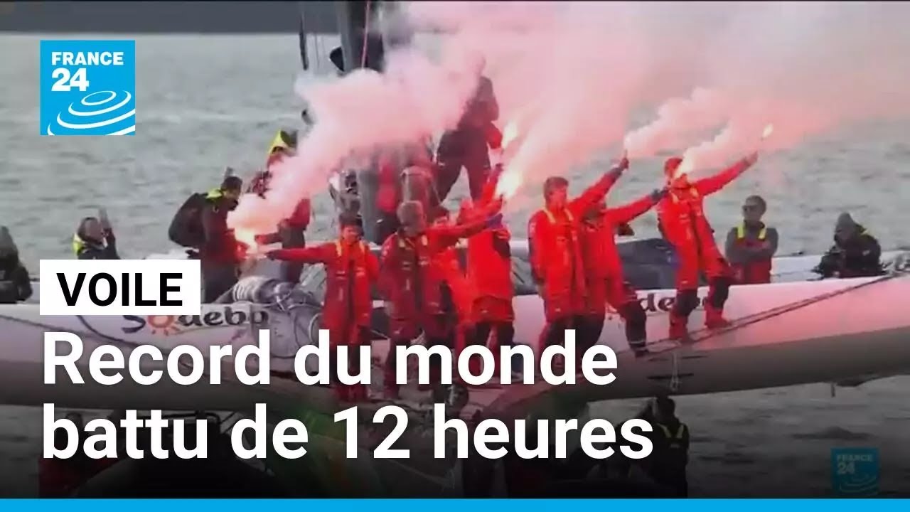 Record du tour du onde à voile battu par Thomas Coville et son équipage • FRANCE 24