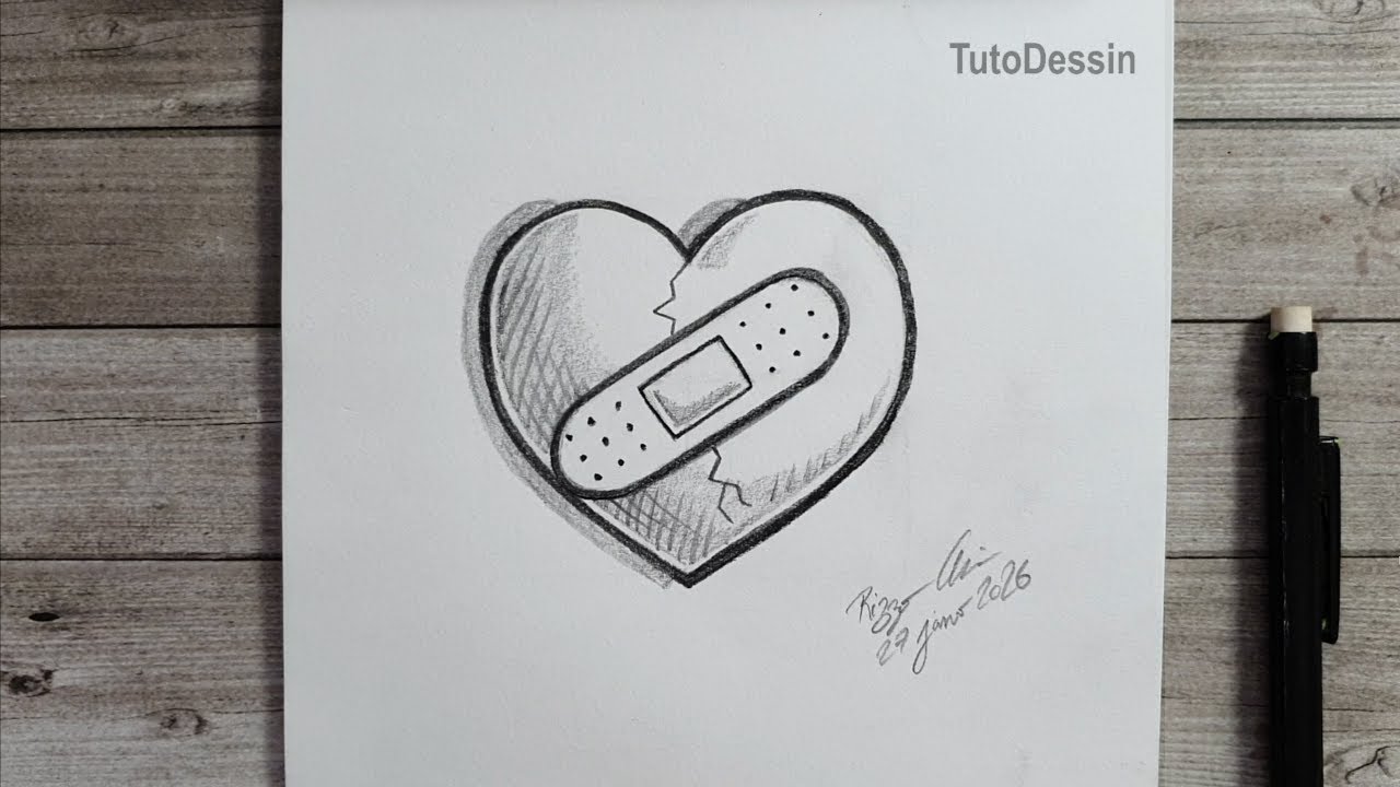 Comment dessiner un cœur avec un pansement facilement