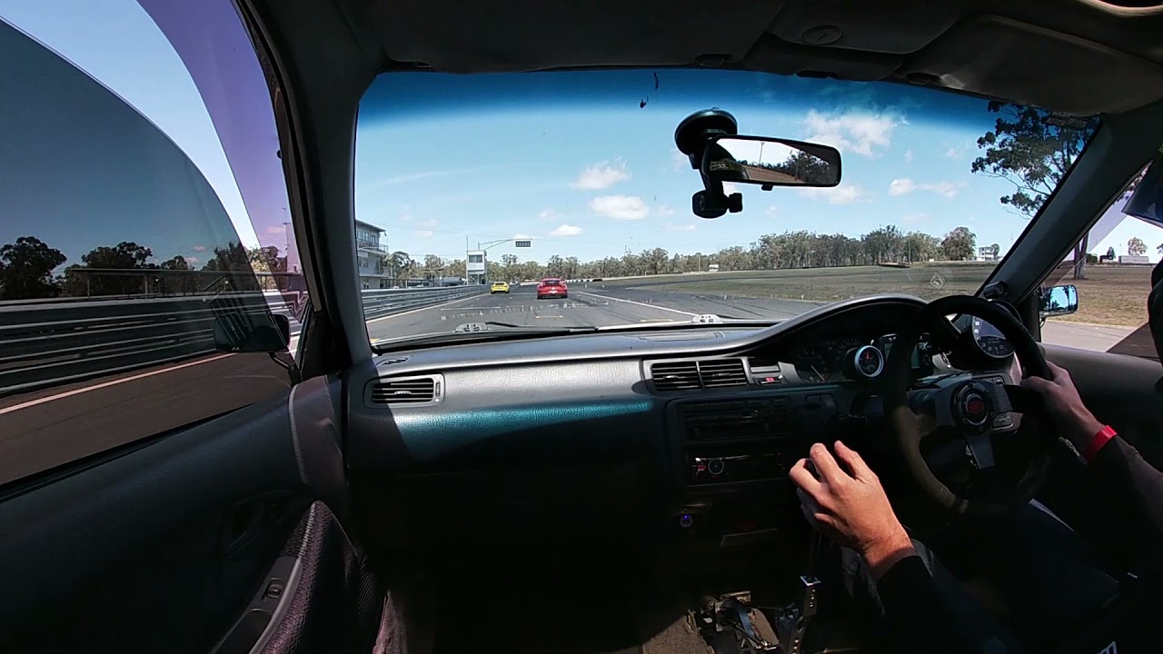Rics K24 EG Civic Chasing a GT3RS - Morgan Park raceway QLD
