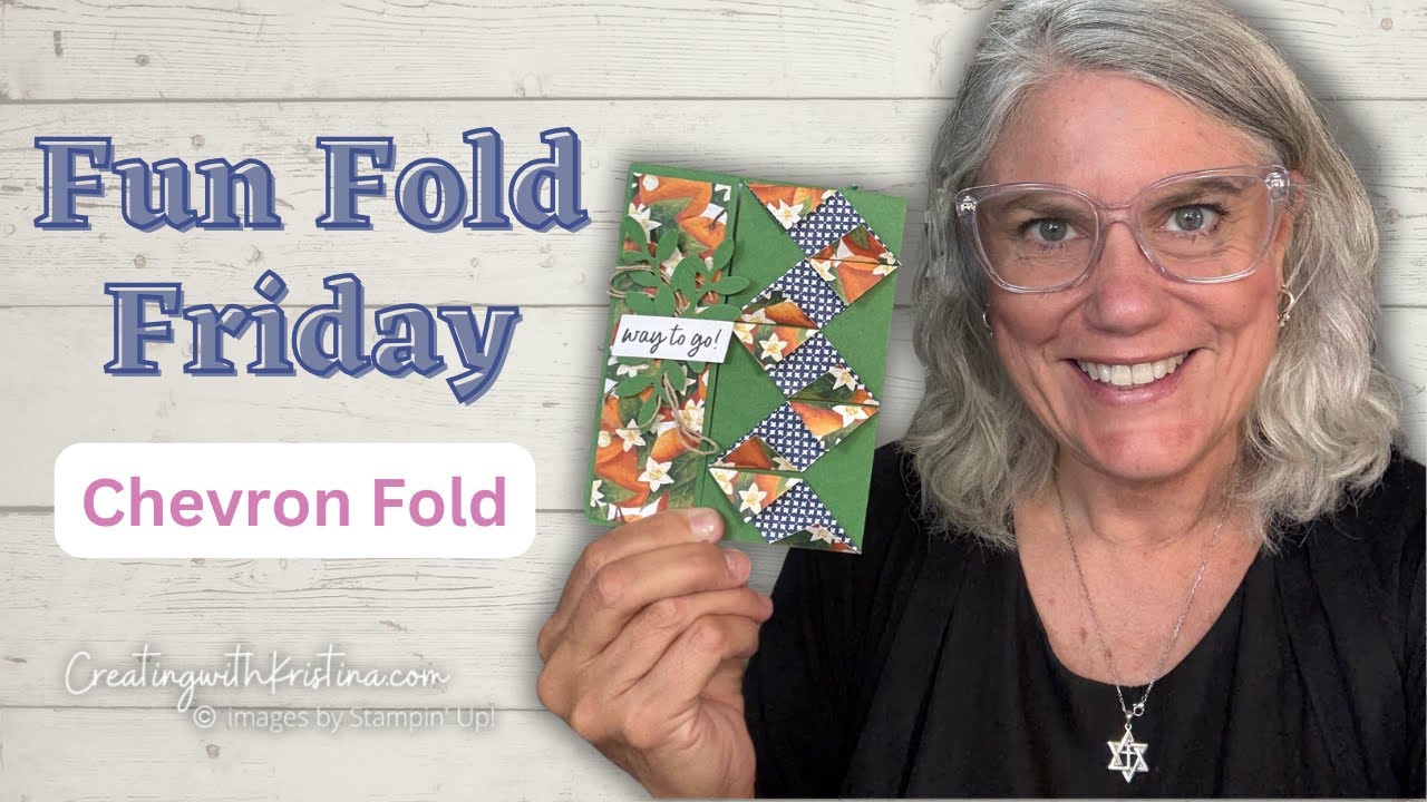 Decorative Chevron Fun Fold Card Tutorial | Easy & Elegant Handmade Card Idea