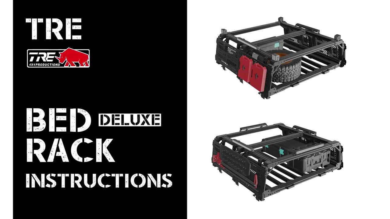 TRE4x4 aluminum modular bed rack assembly