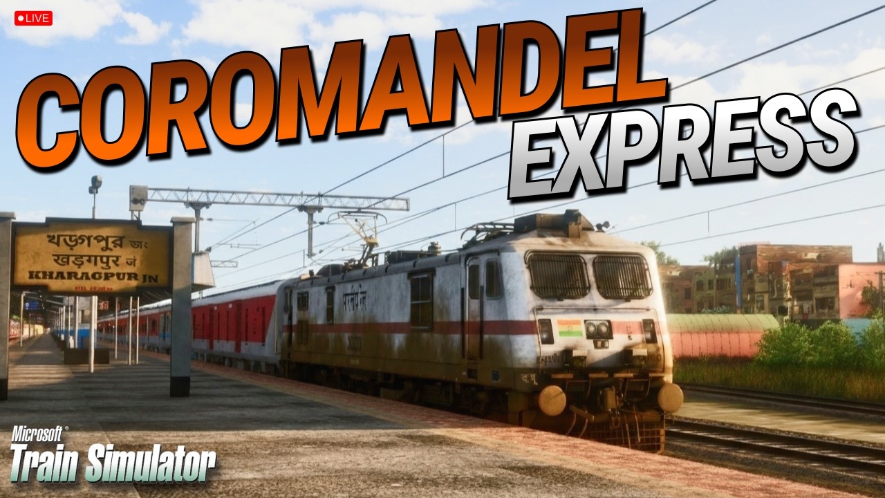 Can We Reach Howrah Today ?🚆12842 Coromandel Express | Train Simulator | Msts / Open Rails Live