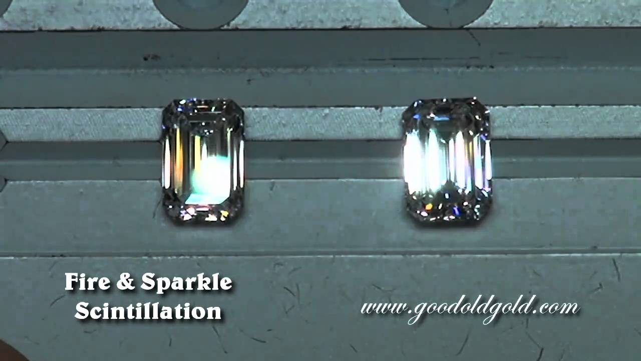 GIA Colorless Emerald Cut Diamond Comparison