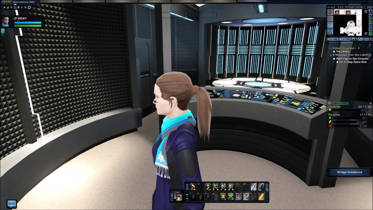 Star Trek online Voyager bridge and interior 2371