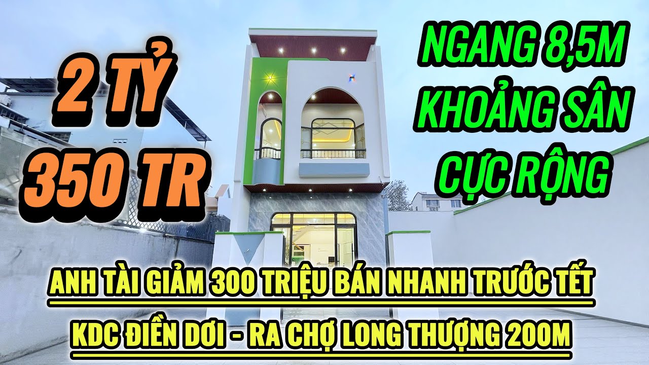Anh Tài Giảm 300 Triệu Cần Bán Nhanh Trước Tết-Nhà KDC Điều Dơi-Cách Chợ Long Thượng 200M ||2Tỷ 350