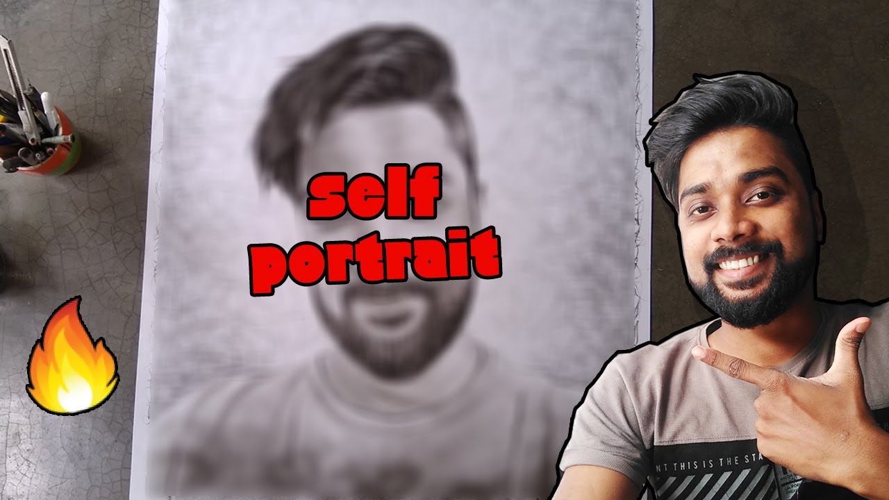 I draw my Portrait with Charcoal🤪 ART AVATAR