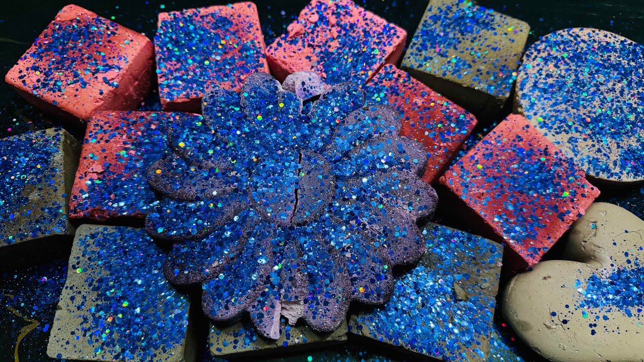 Crunchy & Soft Dyed Chalk ASMR Reforms | Dusty dyed ASMR Chalk