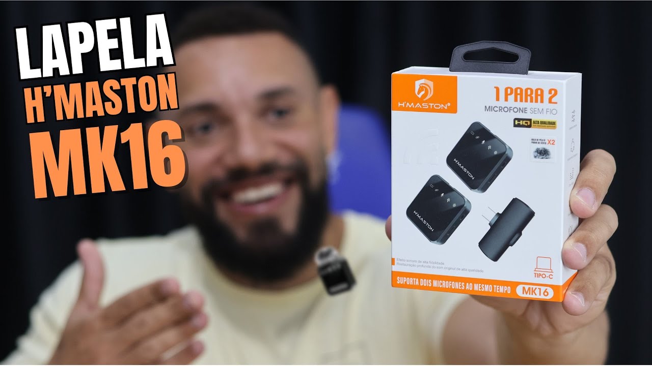 TESTEI O MICROFONE DE LAPELA H'MASTON MK16 - BOM E BARATO.