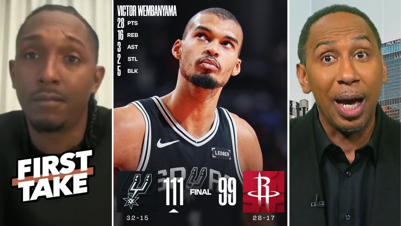 FIRST TAKE | "Victor Wembanyama for DPOY" - Lou Williams reacts to Spurs beat Durant, Rockets 111-99