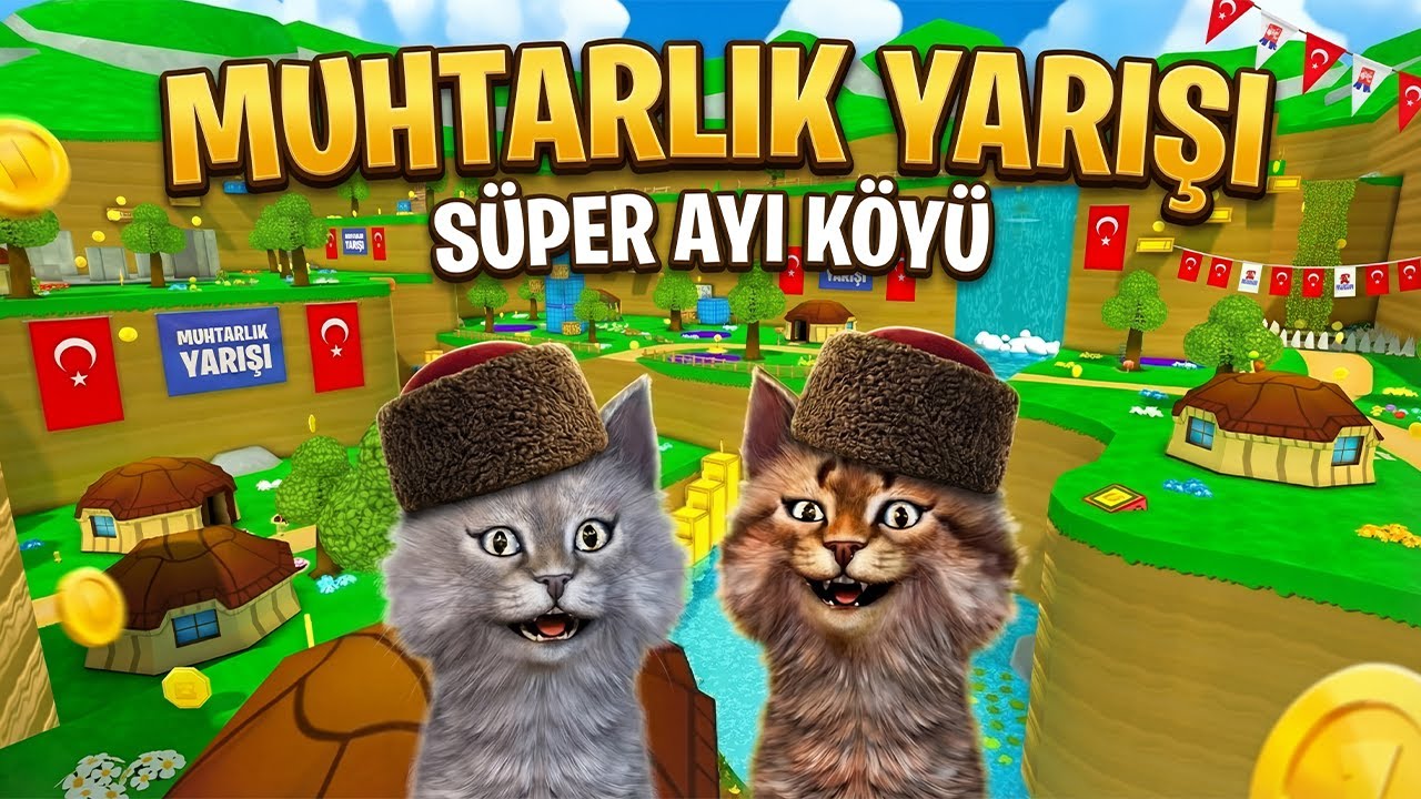 MUHTAR GAFFUR VS MUHTAR SELAMİ - SUPER BEAR ADVENTURE K&Ouml;Y&Uuml;NDE MUHTAR OLMAK İ&Ccedil;İN YARIŞTIK