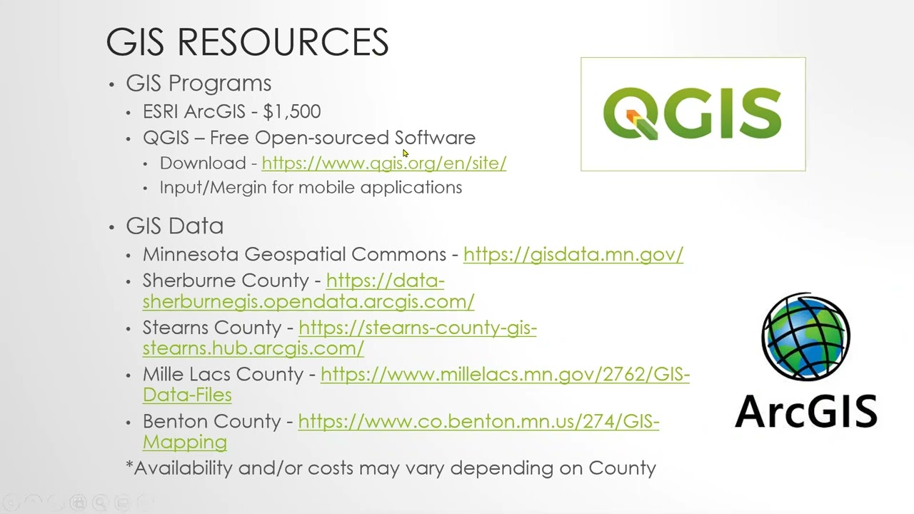 GIS Software Introduction - 2022 Spring Short Course