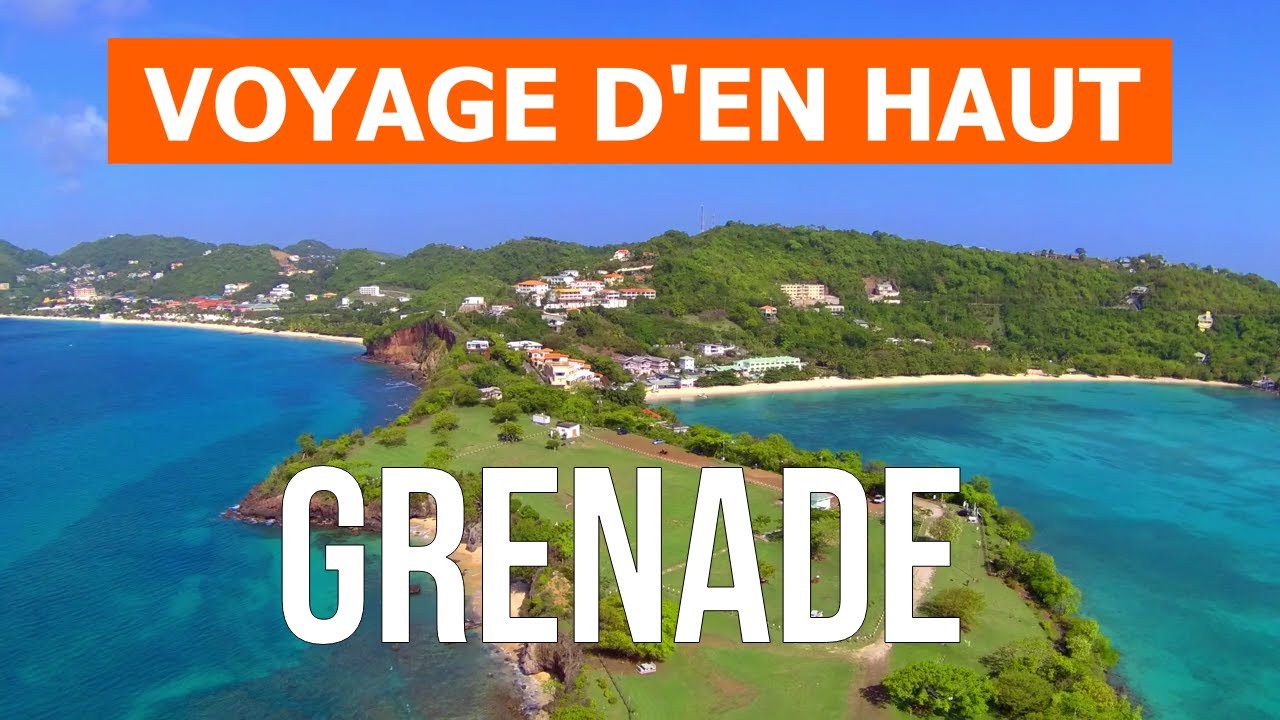 Grenade vu du ciel | Vidéo aérienne 4k drone | Caraïbes, l'île de Grenade d'en haut
