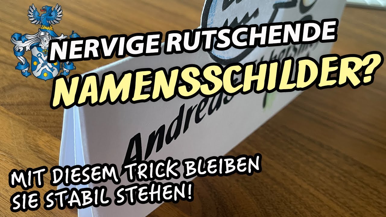 Nervige rutschende Namensschilder? Mit diesem Trick bleiben sie stabil!
