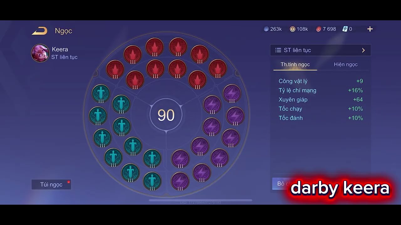 Top 1 keera trang bị bảng ph&ugrave; hiệu bảng ngọc keera leo rank hiệu quả li&ecirc;n qu&acirc;n Mobile| darby keera