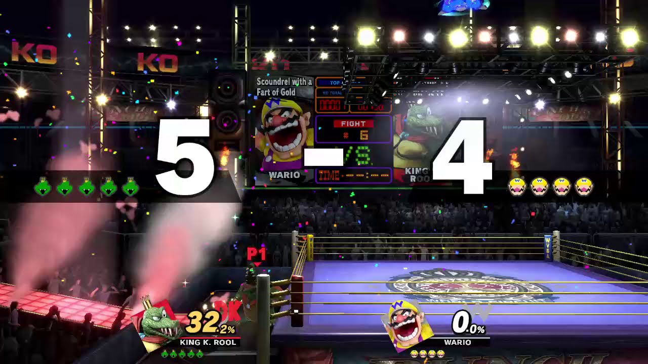 Super Smash Bros. Ultimate (King K. Rool Vs. Wario)