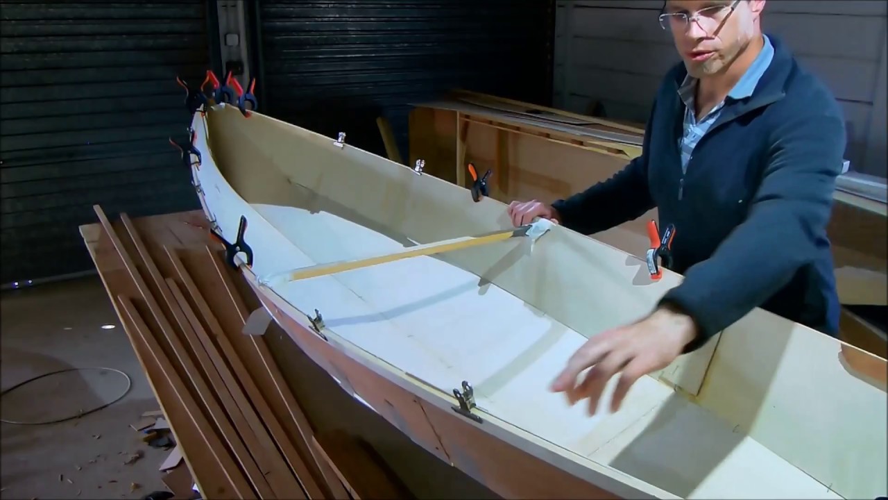 One sheet canoe build - Part 3: Smooth joints and fair curves.