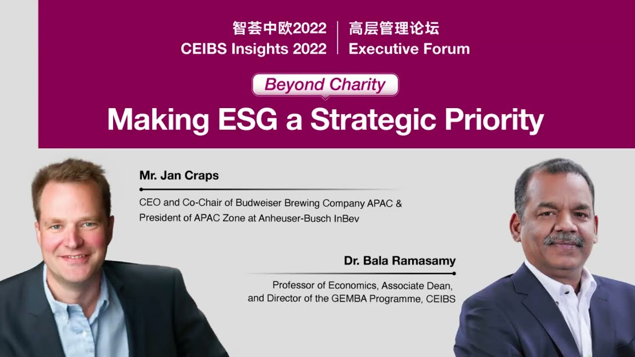 Making ESG a strategic priority to brew a better world