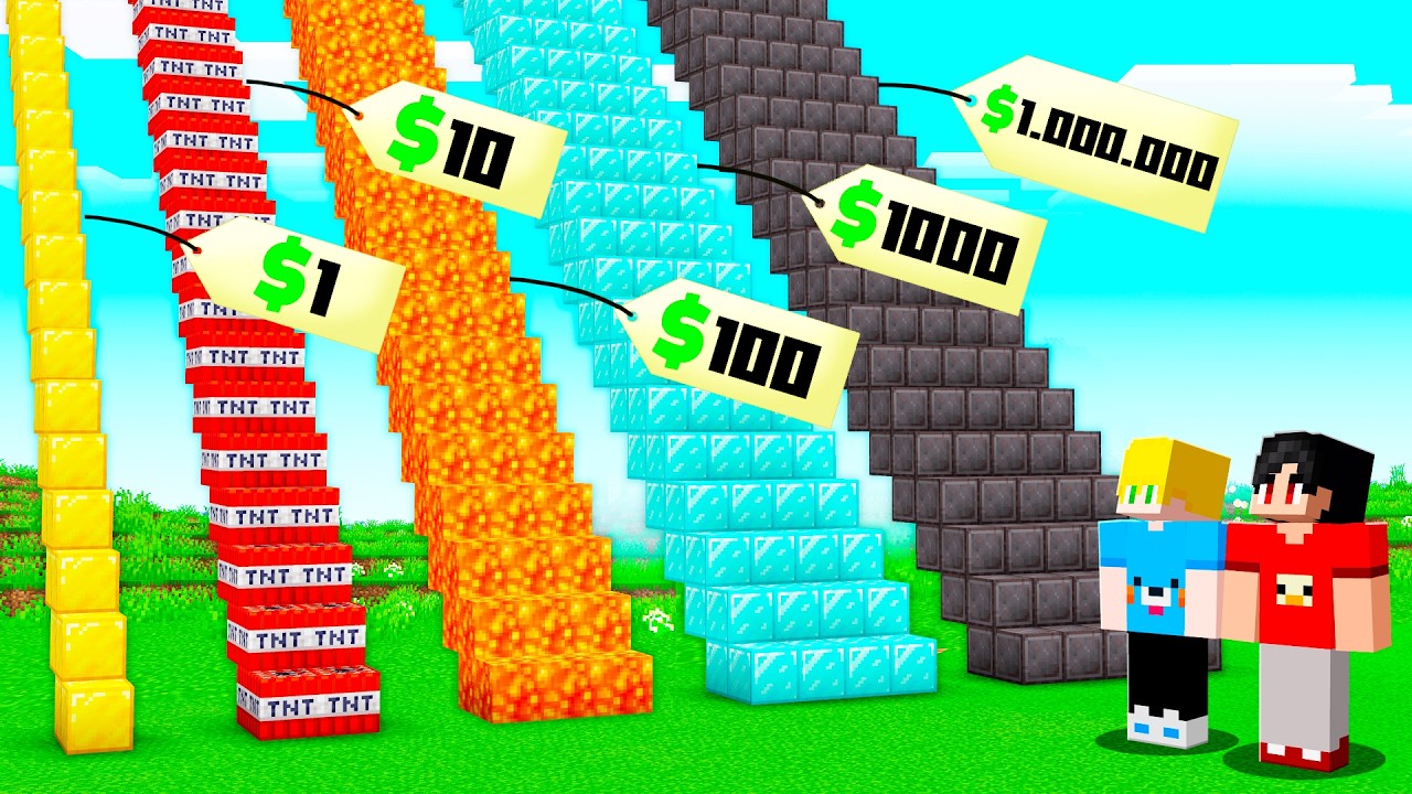 Лестница за 1,00 ₽ против лестницы за 1 000 000,00 ₽ в Minecraft!