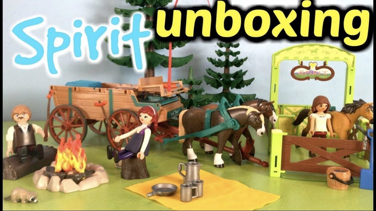 Playmobil Pferde Spirit Riding Free / Kutsche 9477 und Pferdeboxen Unboxing / Kinder Spielzeugwelt