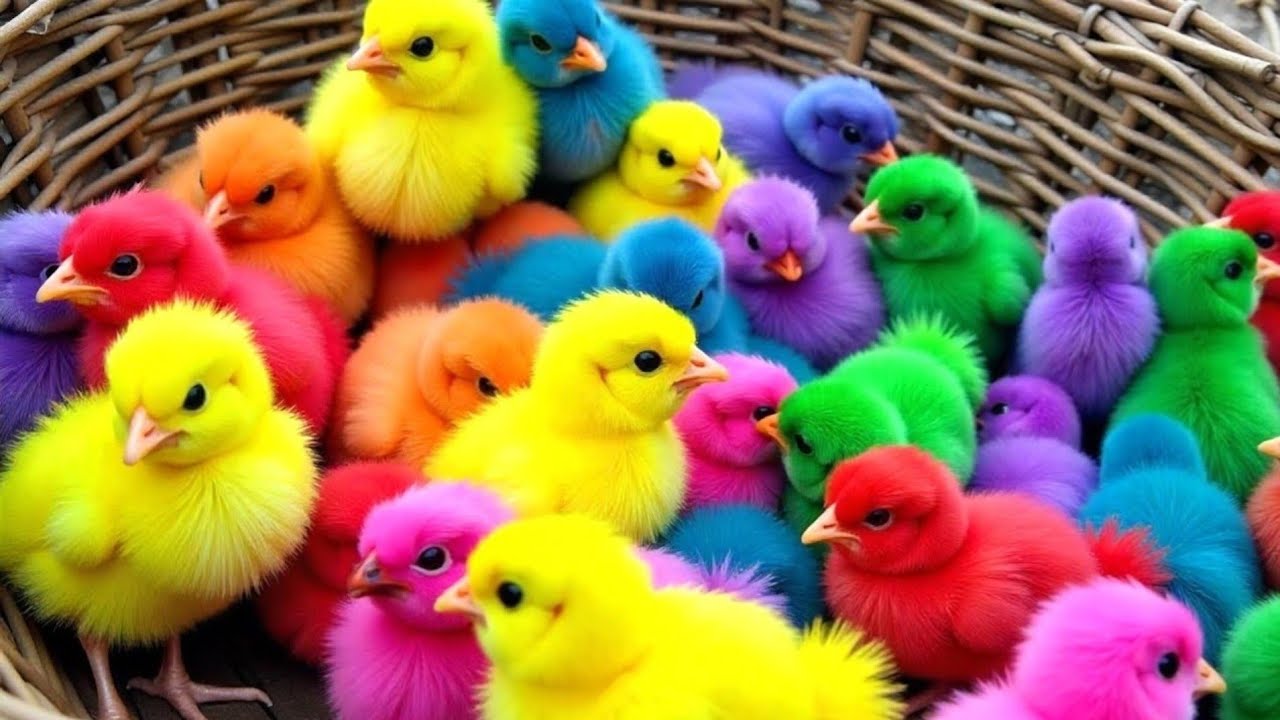 Ayam Lucu, ayam warna warni, ayam rainbow, kelinci lucu, bebek lucu, ikan hias lucu, Hewan Lucu