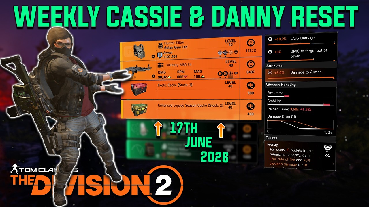 The Division 2 | FRENZY M60 at Cassie?! + Escalation Vendor (June 17, 2026)