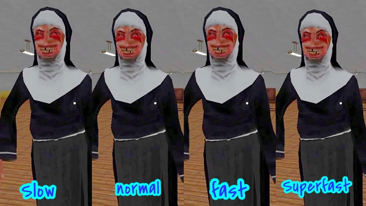 Evil Nun 3 Memories Chase Music In Slow Speed , Normal Speed , Fast Speed & Superfast Speed
