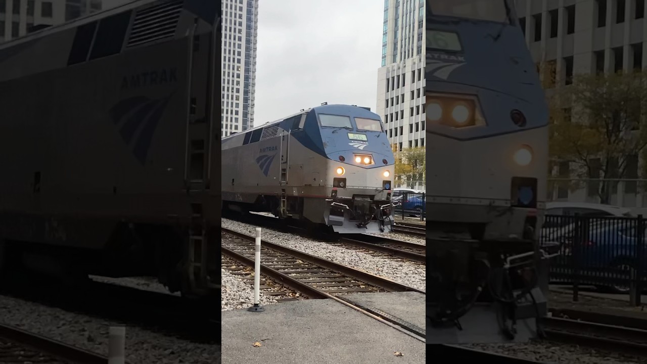 Amtrak going to union station #amtrak #train #railfaining ￼