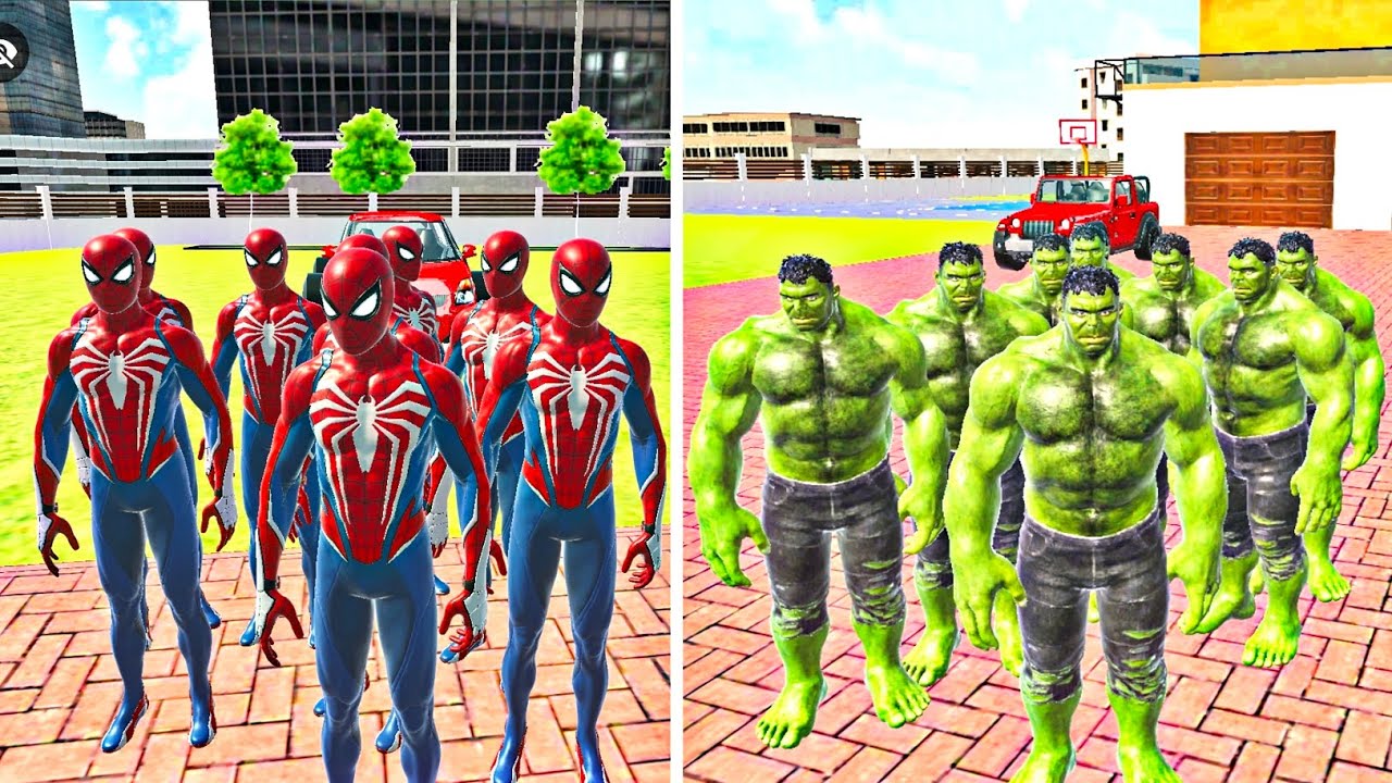 Spider man group vs Hulk group ab kya hoga janane ke liye pura video dekho #game 