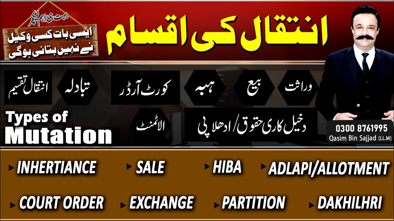 ✅Inteqal ki Iqsam | Virasat | Sale | Hiba | Tamleek | Tabadla | Allotment 