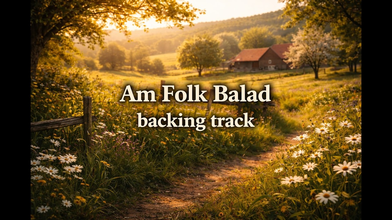 Am Folk Balad Backing Track 70 bpm