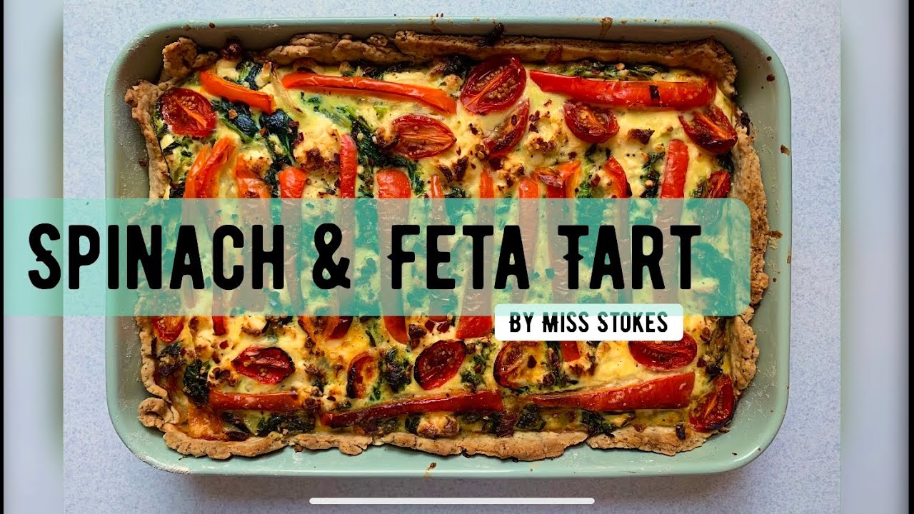 Spinach & Feta Tart with Poppy Seed Shortcrust Pastry - Miss Stokes