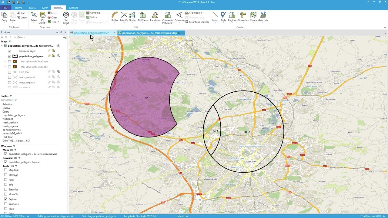 MapInfo Pro - Set Target and Splitting Polygons