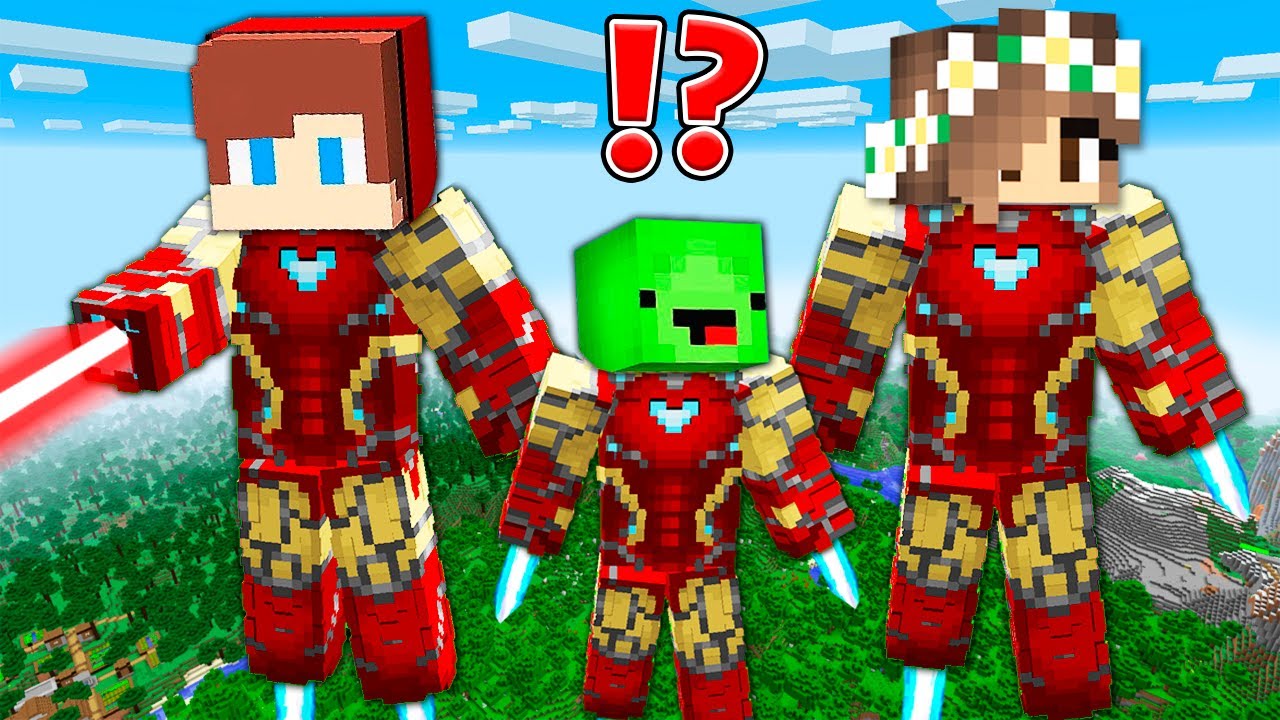 Как семья Джей-Джея и Майки СТАЛА ЖЕЛЕЗНЫМ ЧЕЛОВЕКОМ в Minecraft? - (Maizen)