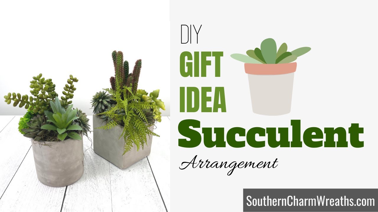 Faux Succulent Arrangement Tutorial for Gift Giving Ideas | How to Artificial Succulent Centerpieces
