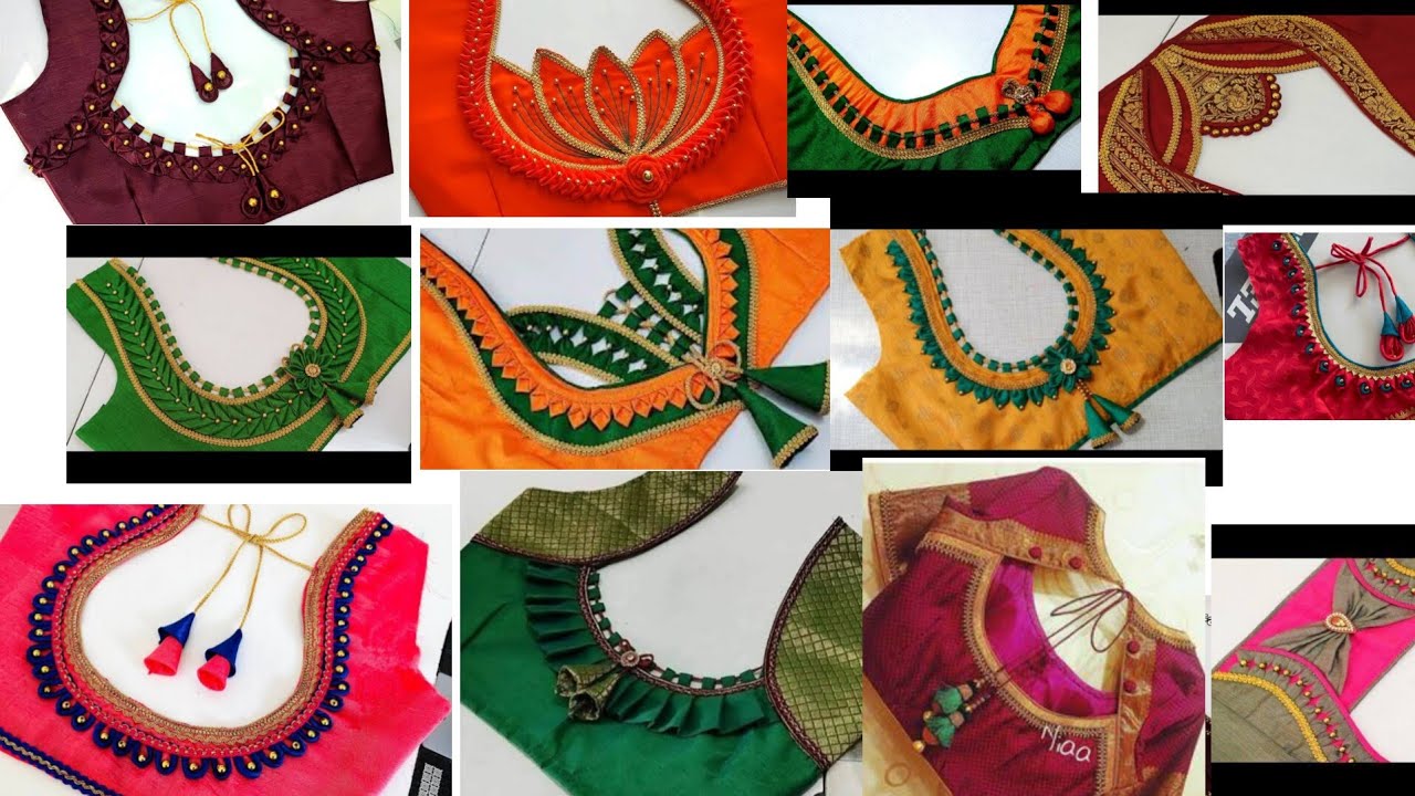 💯 Patch work  back neck blouse designs # blouse designs# YouTube video# viral video