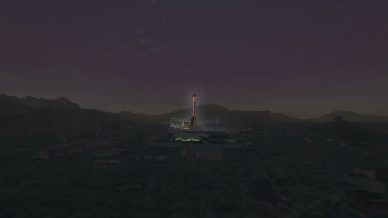 FALLOUT NEW VEGAS STRIP in the distance