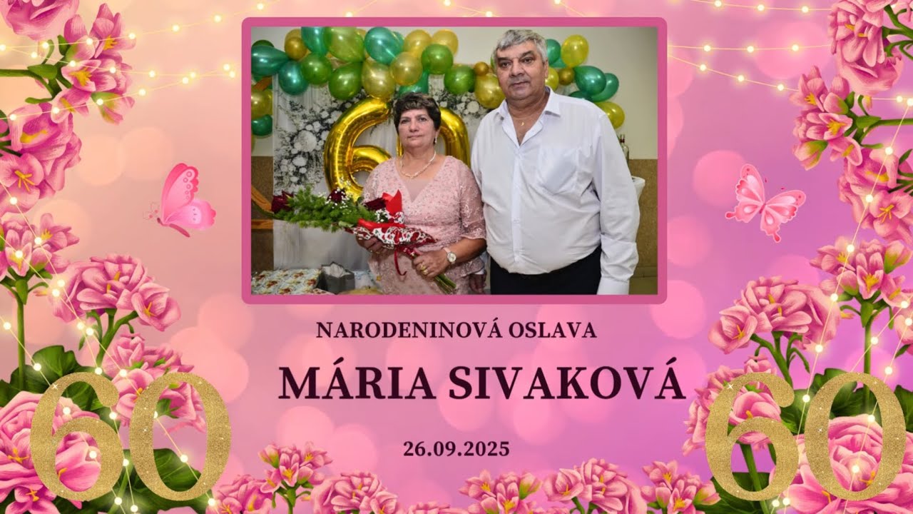 Mária Siváková*Oslava 60 narodenín*Cigelka*Kameraman 0948155638*