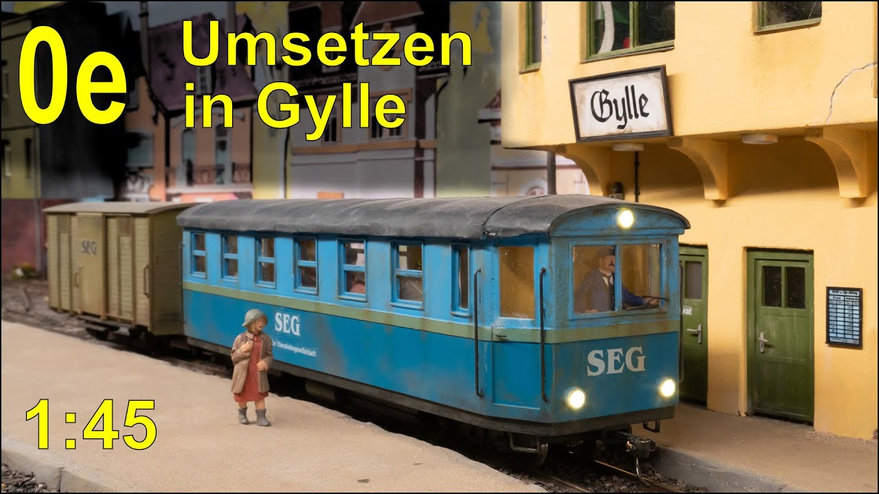 Umsetzen in Gylle  (Triebwagen rangiert) Spur 0e